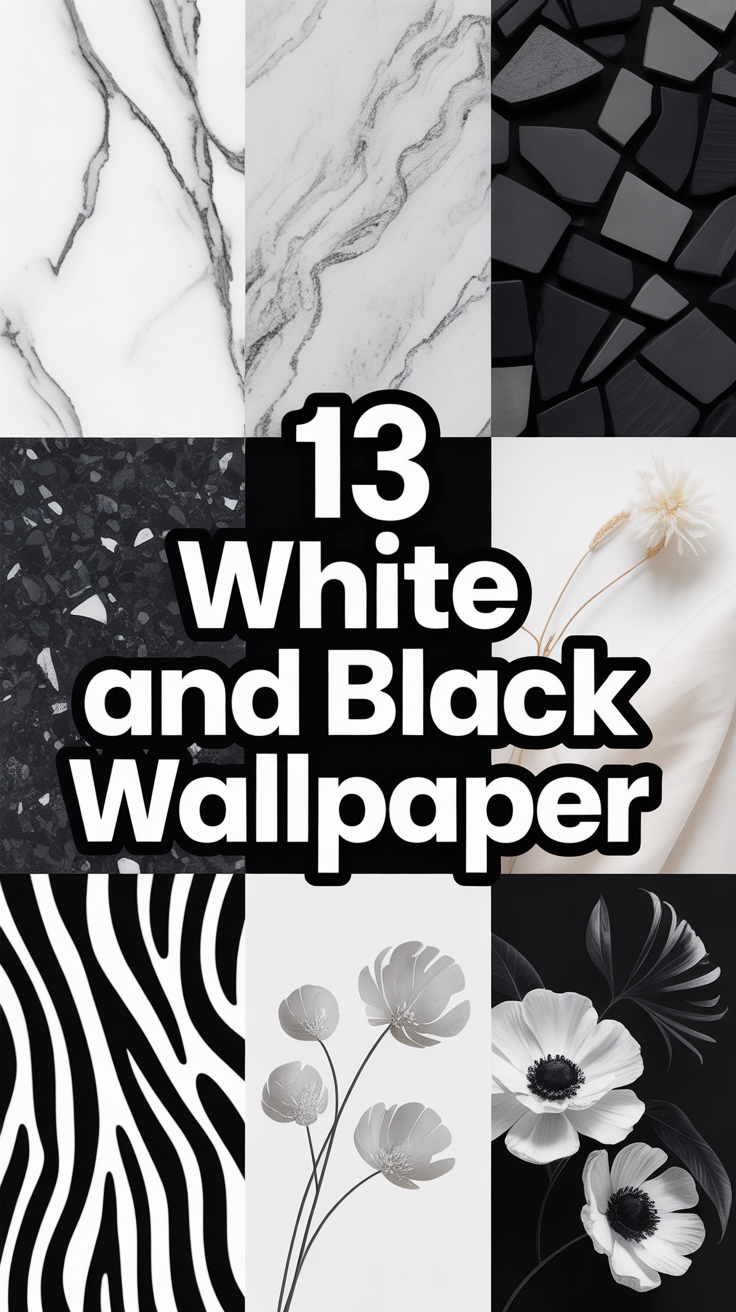 🖤 13 White And Black Wallpaper