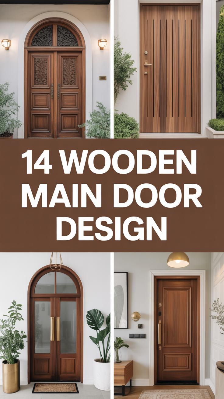 🚪 14 Wooden Main Door Design