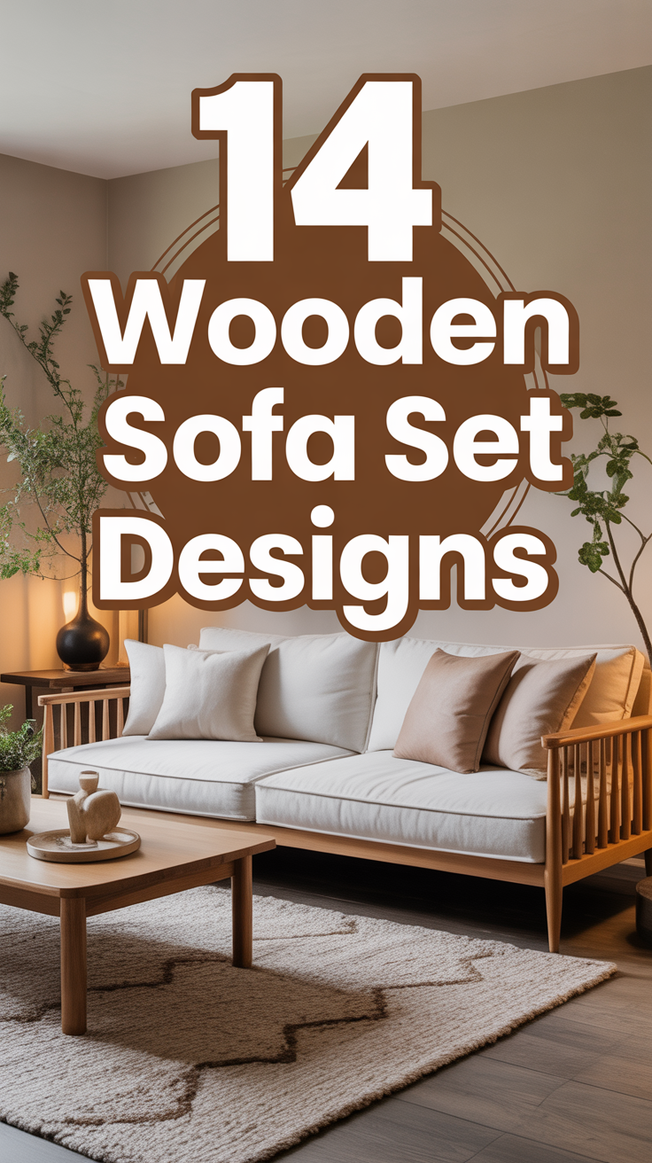 🛋️ 14 Wooden Sofa Set Designs