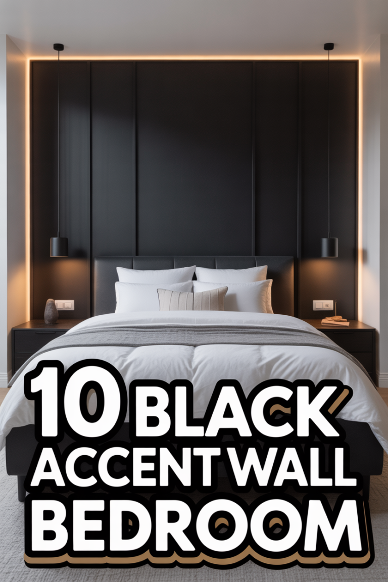 🌙 10 Black Accent Wall Bedroom