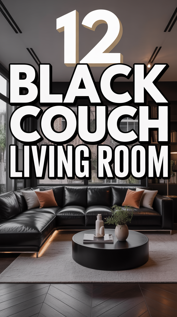 🖤 12 Black Couch Living Room