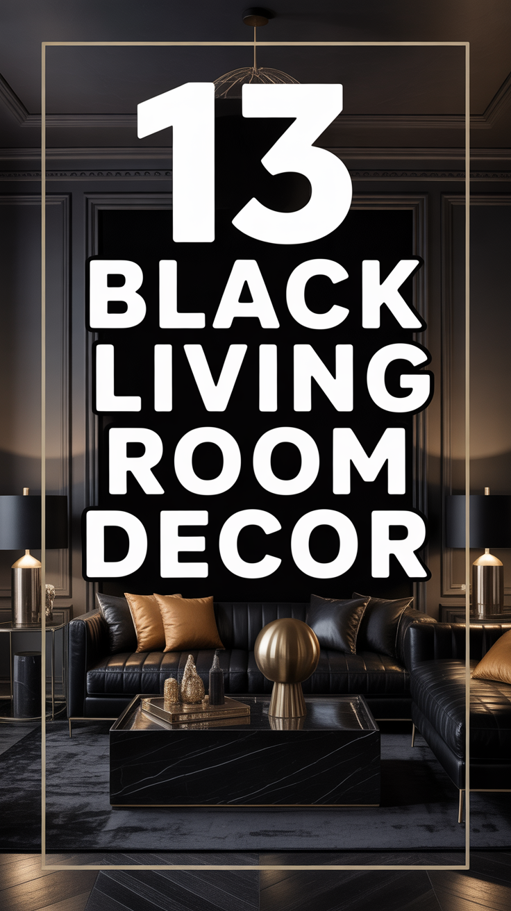 ⚫ 13 Black Living Room Decor