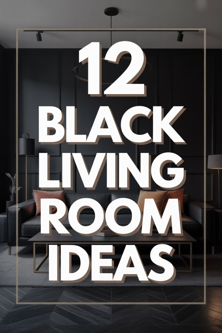 🖤 12 Black Living Room Ideas