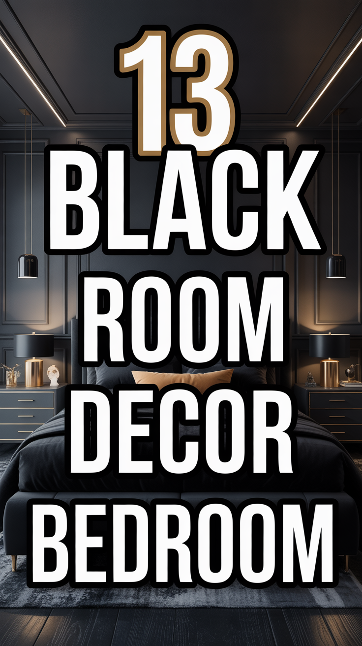 🖤 13 Black Room Decor Bedroom
