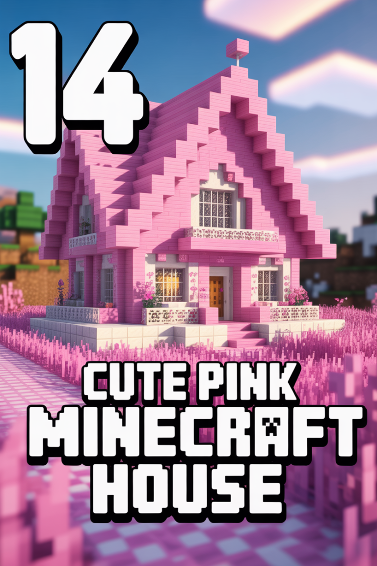 🏡 14 Cute Pink Minecraft House