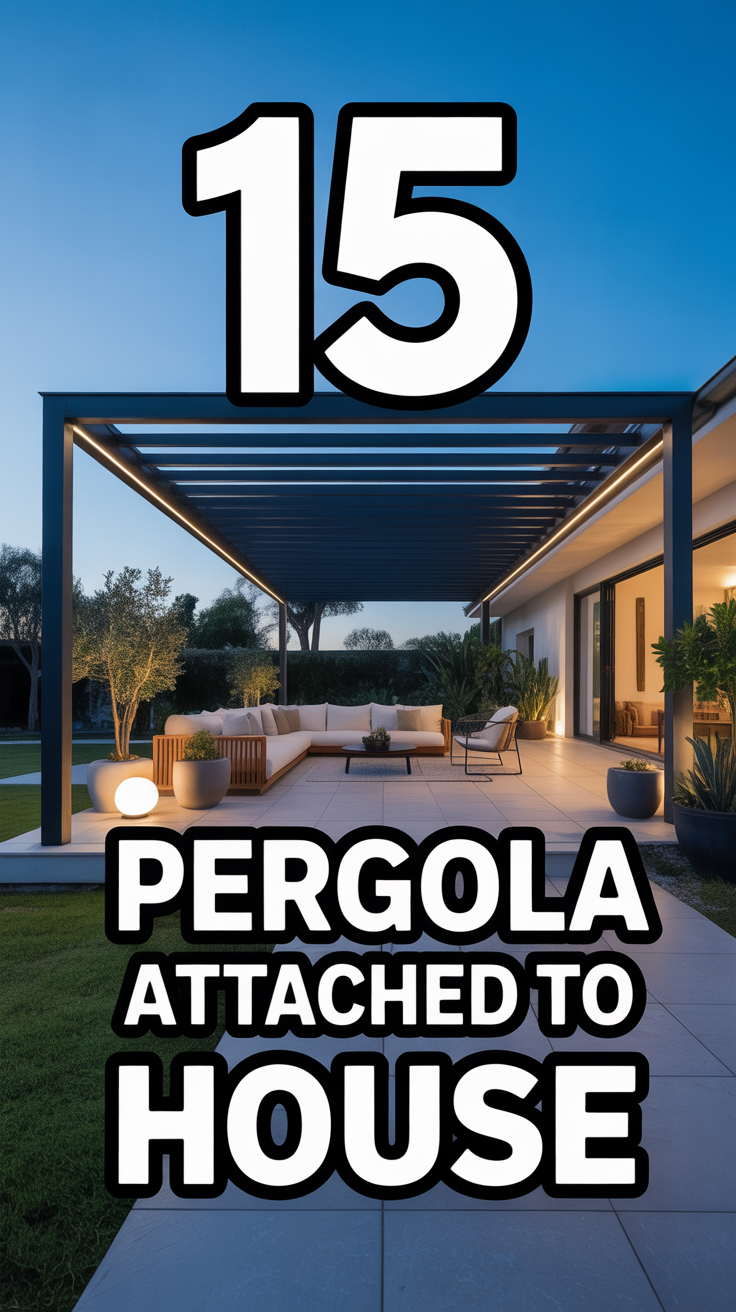 ☀️ 15 Pergola Attached To House