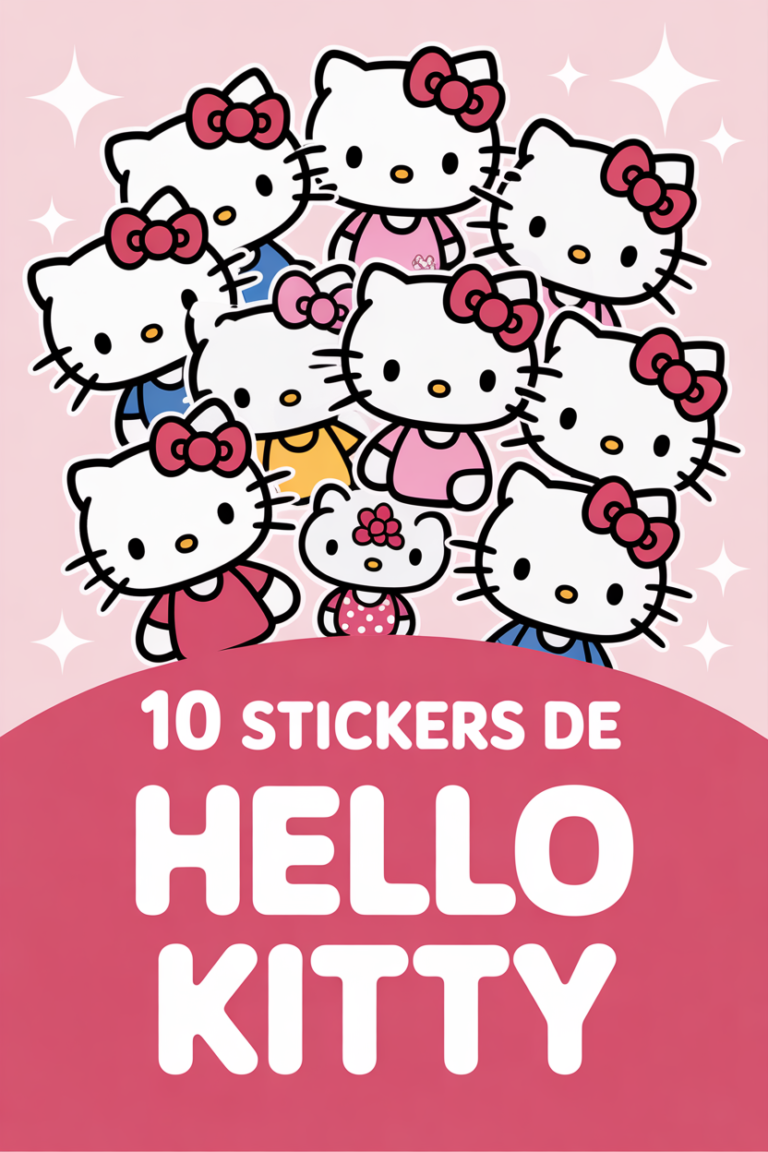 🎀 10 Stickers De Hello Kitty